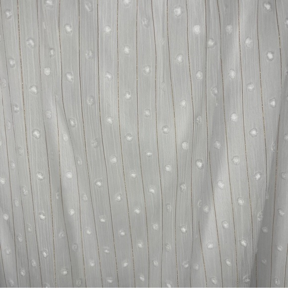 LARGE WHITE FRILLY BLOUSE RUFFLE ACCENT ACADEMIA A LOVE STORY - Picture 3 of 9